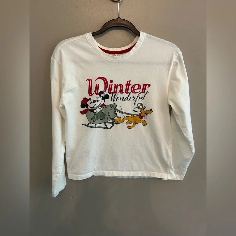 Disney for Primark Winter Wonderland Christmas long sleeved t shirt size XS